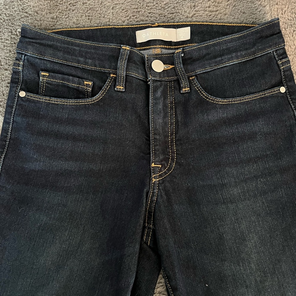 Athleta dark indigo blue jeans